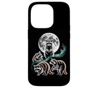 Moonlit Woodland Raccoons Night Sky Scene Case for iPhone 14 Pro
