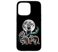 Moonlit Woodland Raccoons Night Sky Scene Case for iPhone 15 Pro Max