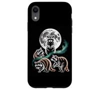 Moonlit Woodland Raccoons Night Sky Scene Case for iPhone XR