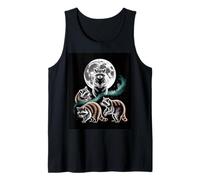 Moonlit Woodland Raccoons Night Sky Scene Tank Top