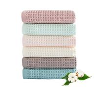 Moonlnster 6 Pack Cotton Dish Cloths 34 x 34 cm Microfibre Cleaning Cloth Waffle Pattern Magic Tea Towels Set for Kitchen Lint Free Streak Free Cleaning Cloths for Windows Mirrors Polishing Glass