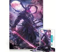 Moonlord Japanese Samurai 1000-piece Puzzle for Teenagers Clear Logic Snug Joint Fun Activity Christmas Surprise (38x26cm)