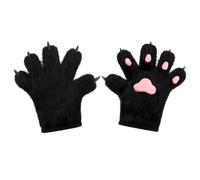 Moonlove Cute Cat Paw Gloves with Toe Beans and Nails Halloween Furry Soft Rubber Pads Kitten Mittens Cosplay Costume Party Hand Wear Accessory Animals Paw Gloves for Women Men