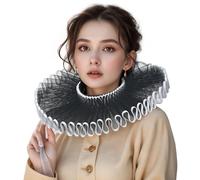 Moonlove Elizabethan Neck Ruff Decoration Vintage Victorian Renaissance Medieval Ruffle Ensemble Neck Collar Cosplay Circus Clown Fancy Dress Halloween Costume Accessory