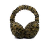 Moonlove Girls Cat Tiger Print Earmuffs Winter Warm Thermal Ear Muffs Plush Fuzzy Adjustable Ear Cover Windproof Coldproof Cycling Warmer Protection for Women