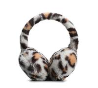Moonlove Girls Leopard Print Earmuffs Winter Warm Thermal Ear Muffs Plush Fuzzy Adjustable Ear Cover Windproof Coldproof Cycling Warmer Protection for Women