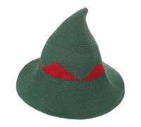 Moonlove Halloween Witch Hat Knitted Wool Foldable Wizard Hat Solid Color Pointed Cap Cosplay Costume Accessory Fancy Dress Party Prop Carnival Wide Brim Daily Headwear