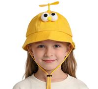 Moonlove Kids Cute Propeller Sun Hat Toddlers UV Protection Bucket Hat Fun Outdoor Wind-Spinning Propeller Fisherman Cap Adorable Yellow Beach Travel Cap for Boys Girls Aged 4-7