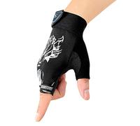 Moonlove Kids Half-finger Cycling Gloves Wtih Grip for Biking Thin and Ventilating Gloves Mittens for Boys Girls, Black