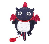 Moonlove Kids Toddlers Cute Dinosaur Walking Safety Harness Backpack Baby Walker's Bag With Safety Reins Belts Travel Bag Cartoon Nursery School Backpack for Boys Girls, Deep Blue B