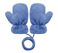 Moonlove Kids Warm Hangable Gloves Full Finger Soft Skin-Friendly Comfortable Plush Mittens Winter Mitten with String Windproof Coldproof Hanging Neck Hand Warmer