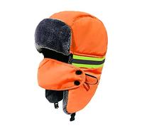 Moonlove Unisex All-in-One Hat with Detachable Mask Mouth Cover Ear Flap Thick Winter Skiing Snowboarding Balaclava Hat Full Face Neck Warmer for Women Men