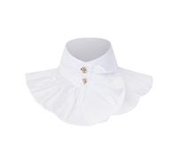 Moonlove Vintage Ruffled Collar Renaissance Elizabethan Pleated Ruffle Victorian Neck Ruff Retro Jabot Halloween Party Cosplay Costume Accessory Choker Theater Stage Show Roleplay Prop