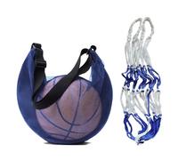 Moonlove Waterproof Basketball Storage Bag with Adjustable Shoulder Strap and Sports Single Ball Mesh Net Set Football Soccer Volleyball Training Equipment Crossbody Holder Gym Bag Carrying Sack