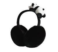 Moonlove Women Adjustable Earmuffs Winter Warm Plush Fluffy Lovely Cartoon Panda Ear Cover Soft Windproof Coldproof Thermal Foldable Ear Warmer Protection for Women Girls