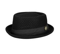 Moonlove Women Men Summer Fedora Hat Unisex Adults Breathable Vintage Classic Mesh Trilby Panama Hat Outdoor Short Brim Beach Sun Cap for Holiday Travel Cruise Black