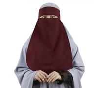 Moonlove Women One Piece Niqab Full Face Veil Muslim Jilbab Hijab Abaya Khimar Headscarf Islamic Scarf Madrassa Mosque Ramadan Eid Middle East Arab Dubai Turkey Burqa Face Mask