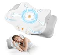 MoonLull Cervical Memory Foam Pillow for Neck Pain Relief - Tri-Zone Orthopedic Ergonomic Contour for Side, Back & Stomach Sleepers, Cooling Washable Cover (White)