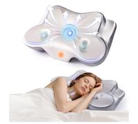 MoonLull Neck pillow,Memory Foam Pillow, Tri-Zone Ergonomic,Comfortable Pillow for Neck and Shoulder Pain Relief, Supportive Neck pillow,Tri-Zone Ergonomic（Silver）