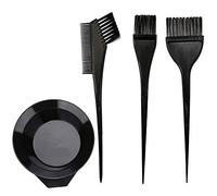 MOONMINI Hair Dye Color Brush and Bowl Set, Color Bowl Brushes Tool Mixing Bowl Kit Tint Comb for Hair Tint Dying Coloring Applicator (Black)