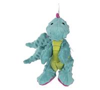 Moonmoon goDog Bubble Plush Dragons Squeaky Dog Toy, Chew Guard Technology - Turquoise, Small