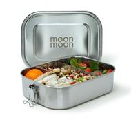 Moonmoon Stainless Steel Lunch Box (1.4L) | Leakproof Metal Bento Lunch Box with Compartments | BPA free Salad & Sandwich box for Adults & Children