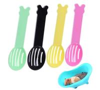 Moonoubeans Hamster Litter Shovel, 4 Pack Litter Scoop Plastic Pet Shovel Scoop Pet Litter Scoops Pet Cleanning Tool for Pet Toilet Cleaning, Random Color