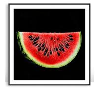 Moonow7 Watermelon Fruit Wall Art Poster, Juicy Red Food Picture for Kitchen, Dining Room, Cafe, Restaurant, Juice Bar, Modern Home Decor, Farmhouse Kitchen Prints, Unframed Size 30x30 cm / 12x12″