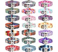 Moonpet Personalized Custom Customized Dog Collar with Engraved ID Tag Dog Name and Phone Number/Heavy Duty Adjustable Dog Collars for Puppy X-Small Small Medium Large X-Large Boy Girl Dogs