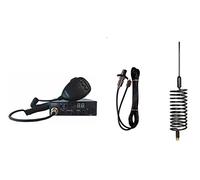 Moonraker Minor II Plus CB Radio Kit, 80 Channel, 12v/24v, with 155cm Tornado Stinger Antenna and Roof Mount (Black)