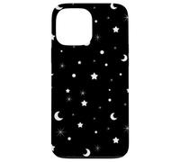 Moons and Stars Cute Space Black Galaxy Celestial Pattern Case for iPhone 13 Pro Max