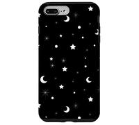 Moons and Stars Cute Space Black Galaxy Celestial Pattern Case for iPhone 7 Plus/8 Plus