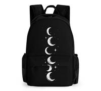 Moons Phases Casual Travel Backpack for Men Women 16 Inch Lightweight Basic Daypack with Pocket