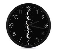 Moons Phases Classic Wall Clocks Round Easy To Read Decorative Wall Clock for Living Room Home Office