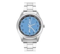 Moons Phases Trendy Wrist Watches for Men Classic Quartz Stainless Steel Strap Watch
