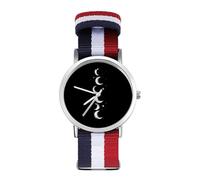 Moons Phases Trendy Wrist Watches for Unisex Classic Casual Braided Strap Quartz Watch
