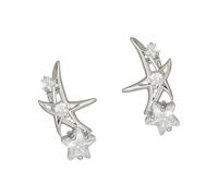 Moons Star Shaped Rhinestones Earphone Decorations Sweat Resistant Coppers Alloys Universals Freeclip1 / 2 Sports Enthusiasts FreeClip Earrings with Zirconia Flashes