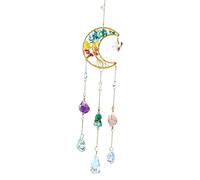 Moons Wind Chimes with Handcrafted Crystal Tree and Natural, A