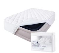 Moonsea Queen Mattress Pad, Super Soft Breathable Down Alternative Fiber Extra Thick Mattress Topper with Deep Pocket, Fits up to 23 Inch Mattress