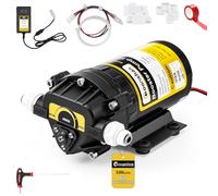 Moonshan 100GPD Booster Pump for RO System with Complete Kit Suitable for Home Reverse Osmosis Water Filter System Quick-Connection Design High Pressure Switch Pressure Adjustable (6800)