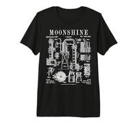 Moonshine Alcohol Still Vintage Sour Mash Moonshiner Patent Premium T-Shirt