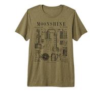 Moonshine Alcohol Still Vintage Sour Mash Moonshiner Patent Premium T-Shirt