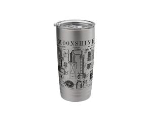 Moonshine Alcohol Still Vintage Sour Mash Moonshiner Patent Stainless Steel Insulated Tumbler