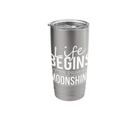 Moonshine Drinker Life Begins After Drinking Moonshine Stainless Steel Insulated Tumbler