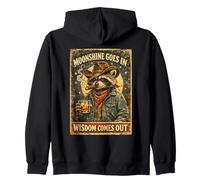 Moonshine Goes In Wisdom Comes Out Distilling Vintage Zip Hoodie