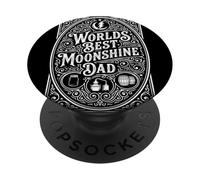 Moonshine Lover Spirit Distiller Redneck Moonshiner Dad Men PopSockets Adhesive PopGrip
