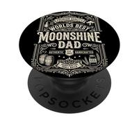 Moonshine Lover Spirit Distiller Redneck Moonshiner Dad Men PopSockets Adhesive PopGrip
