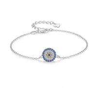 Moonshine - Turkish evil eye bracelet 925 sterling silver for women charming bracelet for ladies protection from bad thoughts and surrounding