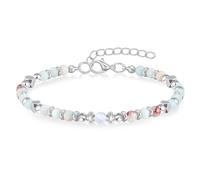 Moonstone Beaded Bracelet for Women - Calming & Empowering Healing Crystal Jewelry, Adjustable Chakra Balancing Gift for Mom, Sister, Daughter - Birthday Christmas, 7inches, no gemstone