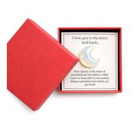 Moonstone Greeting Card with Gift Box, I Love You to the Moon Keepsake